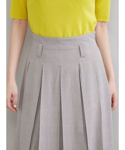 Mila Owen（ミラオーウェン）の「プリーツタックスカート（スカート・レディース・チャコールグレー/キャメル/チェック・1/0）」の20枚目の写真