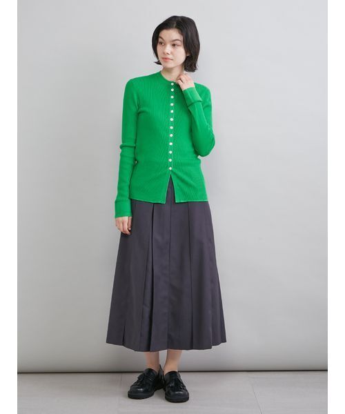 Mila Owen（ミラオーウェン）の「プリーツタックスカート（スカート・レディース・チャコールグレー/キャメル/チェック・1/0）」の9枚目の写真