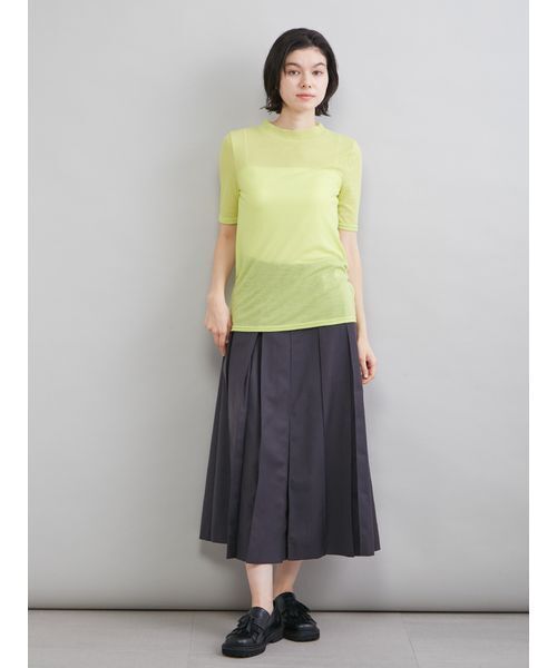 Mila Owen（ミラオーウェン）の「プリーツタックスカート（スカート・レディース・チャコールグレー/キャメル/チェック・1/0）」の12枚目の写真