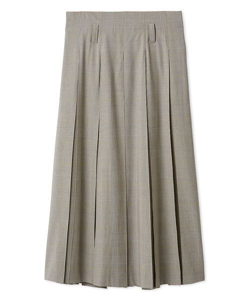 Mila Owen（ミラオーウェン）の「プリーツタックスカート（スカート・レディース・チャコールグレー/キャメル/チェック・1/0）」の15枚目の写真