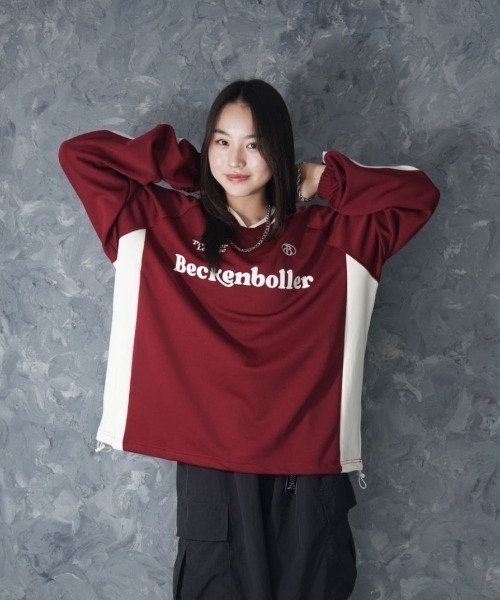 セール】Pullover Game Long Shirt / プルオーバー ジャージ素材