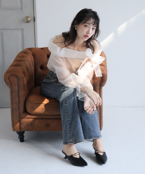 VIVIAN(ヴィヴィアン)の「ゴールドモチーフミュールパンプス(パンプス・レディース・ブラック/アイボリー・LL/L/M/S)」の16枚目の写真