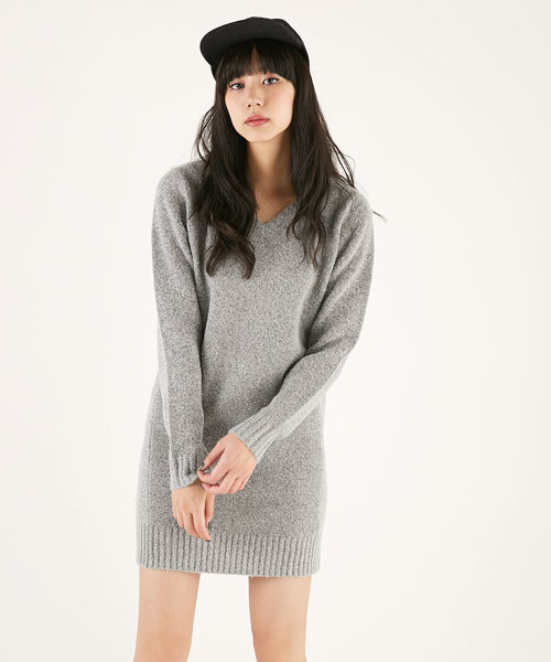 MOUSSY（マウジー）の「BOUCLE OP（ワンピース・レディース・トップグレー/オフホワイト/ブラウン・FREE）」の3枚目の写真