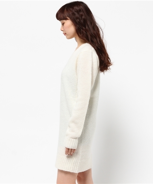 MOUSSY（マウジー）の「BOUCLE OP（ワンピース・レディース・トップグレー/オフホワイト/ブラウン・FREE）」の5枚目の写真