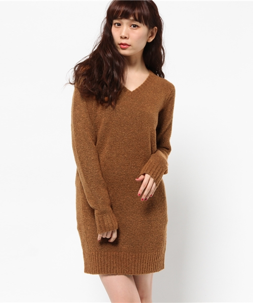 MOUSSY（マウジー）の「BOUCLE OP（ワンピース・レディース・トップグレー/オフホワイト/ブラウン・FREE）」の13枚目の写真