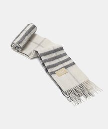 HALDEN（ハルデン）の「wool classic check muffler (M008_ivory)（マフラー）」