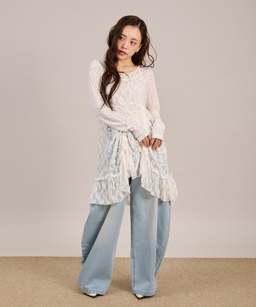 apres jour mignon(アプレジュールミニョン)の「ドロストキャミチュニック(キャミソール・レディース・ブラック系その他2/ブラック/オフホワイト/ブラック系その他/ホワイト系その他3/ブラック×ホワイト/ホワイト×ブラック・X-LARGE/フリー)」の18枚目の写真