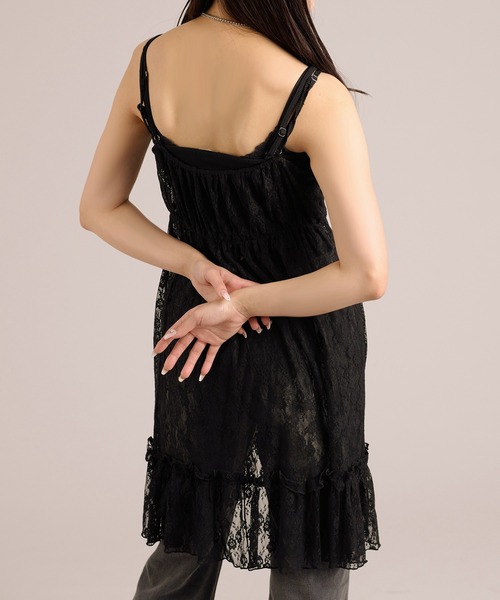 apres jour mignon(アプレジュールミニョン)の「ドロストキャミチュニック(キャミソール・レディース・ブラック系その他2/ブラック/オフホワイト/ブラック系その他/ホワイト系その他3/ブラック×ホワイト/ホワイト×ブラック・X-LARGE/フリー)」の14枚目の写真