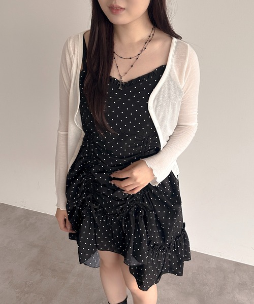 apres jour mignon(アプレジュールミニョン)の「ドロストキャミチュニック(チュニック・レディース・ブラック系その他2/ブラック/オフホワイト/ブラック系その他/ホワイト系その他3/ブラック×ホワイト/ホワイト×ブラック・X-LARGE/フリー)」の20枚目の写真