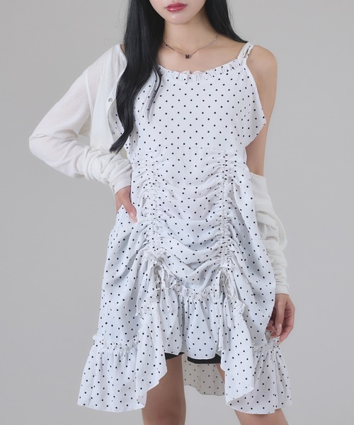 apres jour mignon（アプレジュールミニョン）の「ドロストキャミチュニック（チュニック・レディース・ブラック系その他2/ブラック/オフホワイト/ブラック系その他/ホワイト系その他3/ブラック×ホワイト/ホワイト×ブラック/ブラウン系その他/ダークブラウン/チャコールグレー・X-LARGE/フリー）」の22枚目の写真