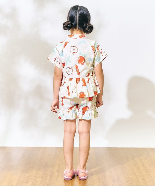 Ampersand（アンパサンド）の「【リンク】バラエティGIRLS甚平（浴衣・キッズ・キナリ/ラベンダー/ネイビー/イエロー・80/90/100/110/120/130/140）」の7枚目の写真