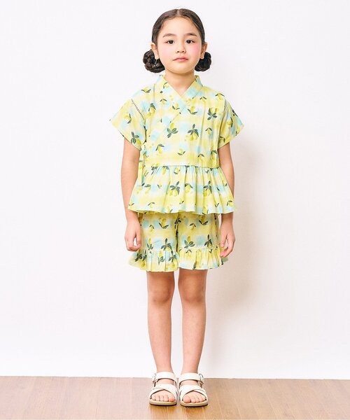 Ampersand（アンパサンド）の「【リンク】バラエティGIRLS甚平（浴衣・キッズ・キナリ/ラベンダー/ネイビー/イエロー・80/90/100/110/120/130/140）」の10枚目の写真