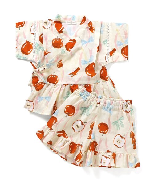 Ampersand（アンパサンド）の「【リンク】バラエティGIRLS甚平（浴衣・キッズ・キナリ/ラベンダー/ネイビー/イエロー・80/90/100/110/120/130/140）」の5枚目の写真