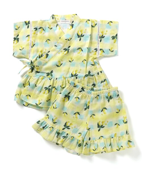 Ampersand（アンパサンド）の「【リンク】バラエティGIRLS甚平（浴衣・キッズ・キナリ/ラベンダー/ネイビー/イエロー・80/90/100/110/120/130/140）」の9枚目の写真