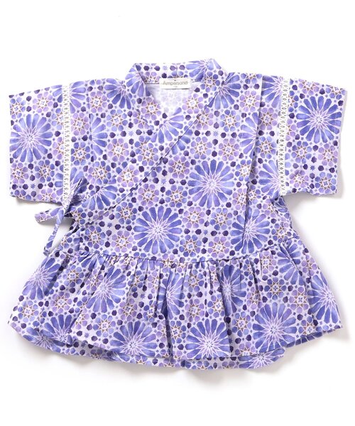 Ampersand（アンパサンド）の「【リンク】バラエティGIRLS甚平（浴衣・キッズ・キナリ/ラベンダー/ネイビー/イエロー・80/90/100/110/120/130/140）」の18枚目の写真