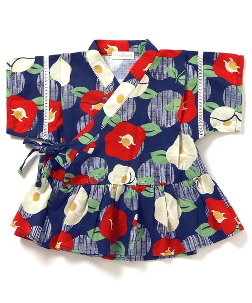 Ampersand（アンパサンド）の「【リンク】バラエティGIRLS甚平（浴衣・キッズ・キナリ/ラベンダー/ネイビー/イエロー・80/90/100/110/120/130/140）」の16枚目の写真