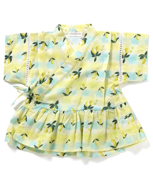 Ampersand（アンパサンド）の「【リンク】バラエティGIRLS甚平（浴衣・キッズ・キナリ/ラベンダー/ネイビー/イエロー・80/90/100/110/120/130/140）」の14枚目の写真