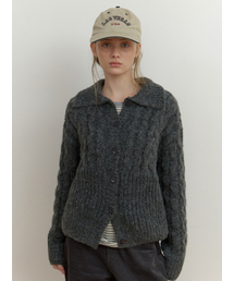 Grob cable cardigan (charcoal)