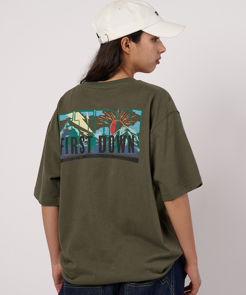 FIRST DOWN(ファーストダウン)の「グラフィック スリーブTシャツ #1(Tシャツ/カットソー・メンズ・カーキ/ホワイト・M/L/XL)」の12枚目の写真