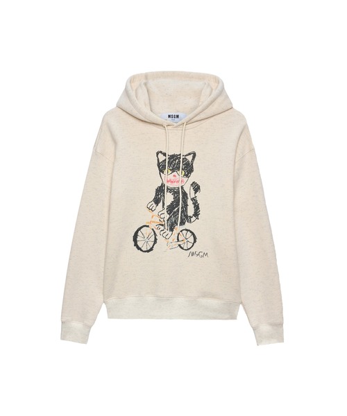 MSGM(エムエスジーエム)の「Bike Life Cats グラフィティパーカー(パーカー・メンズ・クリーム・M/L)」の1枚目の写真