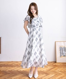 CLEAR BASIC | フロントギャザーフレアスリーブワンピース[大人 フェミニン 上品]≪新作≫(ワンピース)