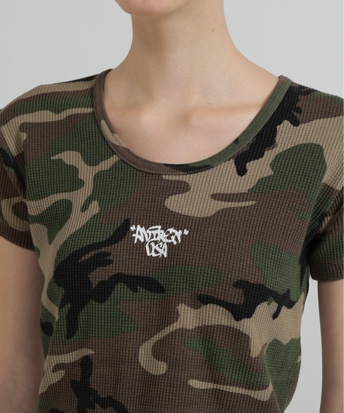 AVIREX(アヴィレックス)の「《直営店限定》CAMO WAFFLE MINI T-SHIRT(Tシャツ/カットソー・レディース・ベージュ系その他/グリーン系カモフラージュ・M/S)」の8枚目の写真