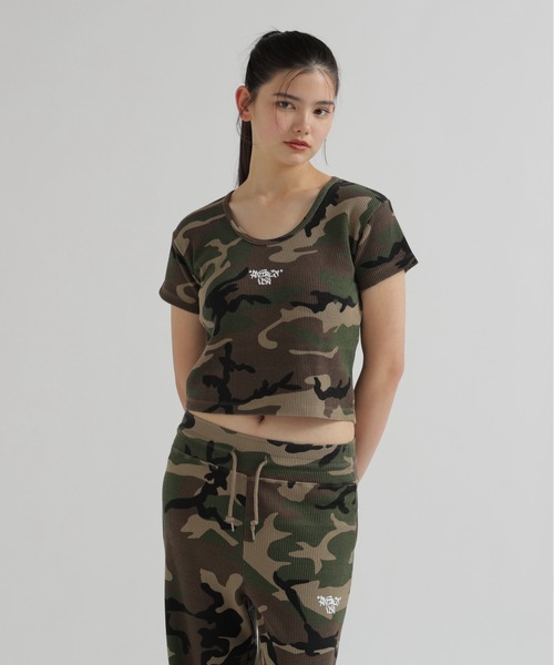AVIREX(アヴィレックス)の「《直営店限定》CAMO WAFFLE MINI T-SHIRT(Tシャツ/カットソー・レディース・ベージュ系その他/グリーン系カモフラージュ・M/S)」の10枚目の写真