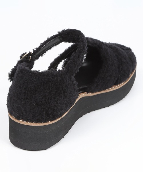 BARCLAY(バークレー)の「BARCLAY(バークレー)ボアグルカサンダル(サンダル・レディース・グレー/ブラック・22.5cm/23cm/23.5cm/24cm/24.5cm/22cm)」の4枚目の写真