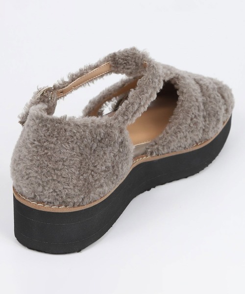BARCLAY(バークレー)の「BARCLAY(バークレー)ボアグルカサンダル(サンダル・レディース・グレー/ブラック・22.5cm/23cm/23.5cm/24cm/24.5cm/22cm)」の9枚目の写真