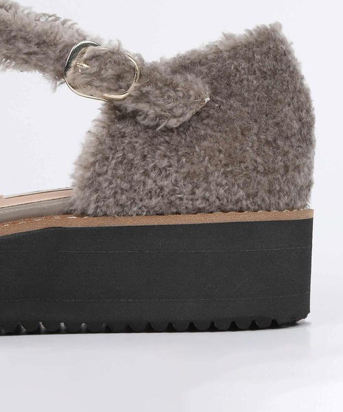 BARCLAY(バークレー)の「BARCLAY(バークレー)ボアグルカサンダル(サンダル・レディース・グレー/ブラック・22.5cm/23cm/23.5cm/24cm/24.5cm/22cm)」の12枚目の写真