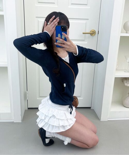 CRANK(クランク)の「ティアードマイクロスカートパンツ_ホワイト(スカート・レディース・その他・FREE)」の8枚目の写真