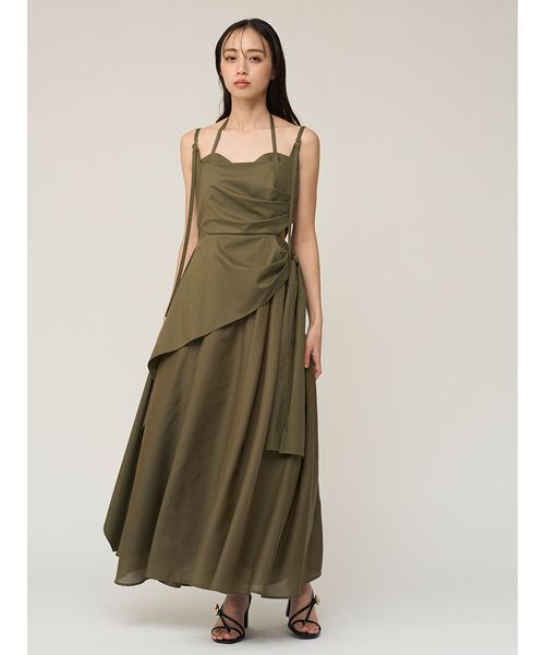 SNIDEL（スナイデル）の「スイッチングキャミワンピース（ワンピース・レディース・カーキ/ブラック/グレー・1/0）」の6枚目の写真