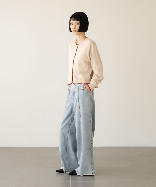 LOWRYS FARM（ローリーズファーム）の「ハイウエストバギーデニム 637569（デニムパンツ・レディース・ブラック/ブルー/オレンジ・LARGE/MEDIUM）」の6枚目の写真