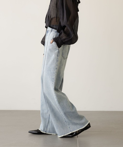 LOWRYS FARM（ローリーズファーム）の「ハイウエストバギーデニム 637569（デニムパンツ・レディース・ブラック/ブルー/オレンジ・LARGE/MEDIUM）」の10枚目の写真