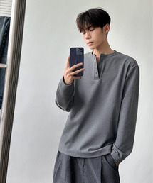 EFFECTION（エフェクション）の「【neos】ルーズシルエット ヘンリーネック ロングスリーブ Tシャツ ユニセックス（Tシャツ/カットソー）」