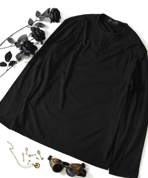 neos(ネオス)の「【neos】ルーズシルエット ヘンリーネック ロングスリーブ Tシャツ ユニセックス(Tシャツ/カットソー・メンズ・ワインレッド/ブラック/チャコールグレー/ホワイト・MEDIUM/X-LARGE/LARGE)」の17枚目の写真