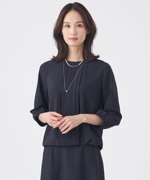 【ウォッシャブル】ストレッチファイユブラウス