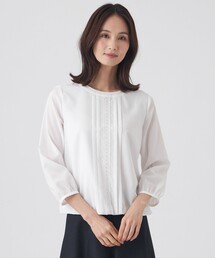 【ウォッシャブル】ストレッチファイユブラウス