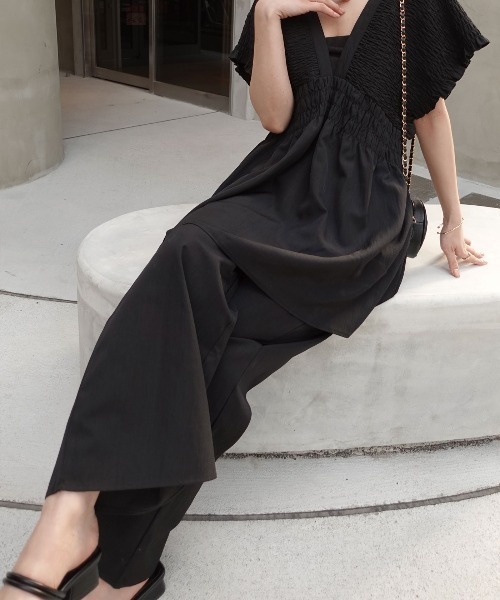 CORNERS(コーナーズ)の「タックイージーパンツ【セットアップ可能】(その他パンツ・レディース・ブラック/グレイッシュベージュ/グレー・M)」の9枚目の写真