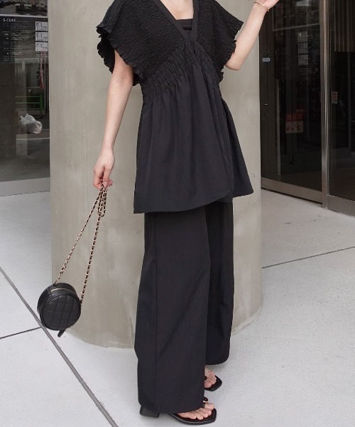 CORNERS(コーナーズ)の「タックイージーパンツ【セットアップ可能】(その他パンツ・レディース・ブラック/グレイッシュベージュ/グレー・M)」の11枚目の写真