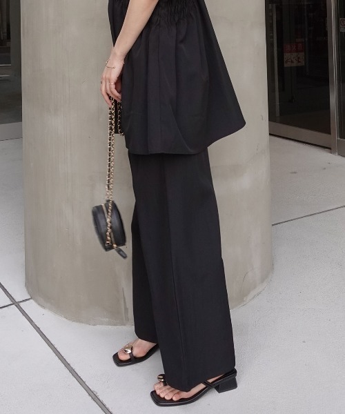 CORNERS(コーナーズ)の「タックイージーパンツ【セットアップ可能】(その他パンツ・レディース・ブラック/グレイッシュベージュ/グレー・M)」の13枚目の写真