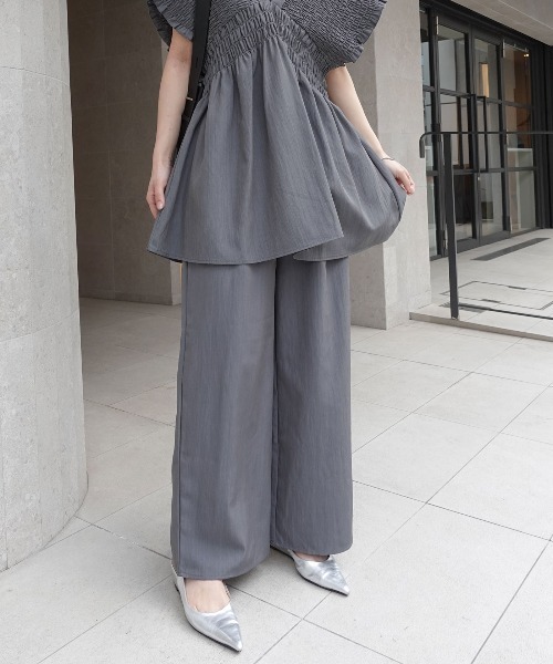 CORNERS(コーナーズ)の「タックイージーパンツ【セットアップ可能】(その他パンツ・レディース・ブラック/グレイッシュベージュ/グレー・M)」の15枚目の写真