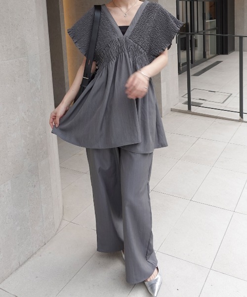 CORNERS(コーナーズ)の「タックイージーパンツ【セットアップ可能】(その他パンツ・レディース・ブラック/グレイッシュベージュ/グレー・M)」の17枚目の写真