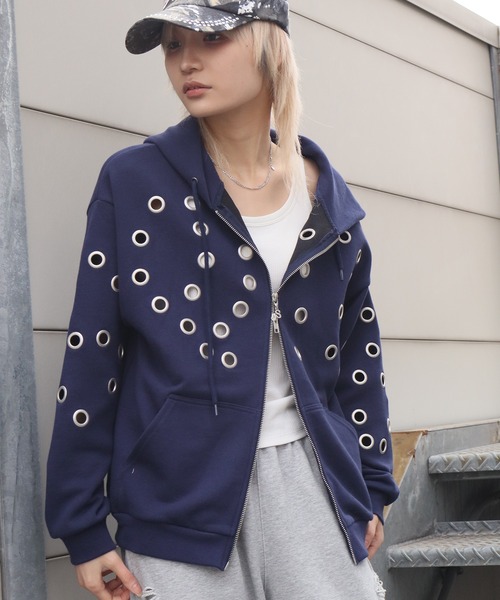 SEQUENZ/シークエンズ】SQNZ EYELET ZIP PK（パーカー）｜SEQUENZ