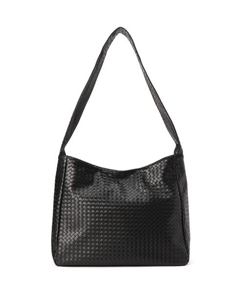 DANKE SCHON（ダンケシェーン）の「DankeSchon/ダンケシェーン/FAUX LEATHER WOVEN BAG（ショルダーバッグ・レディース・ブラウン/ブラック・F）」の2枚目の写真