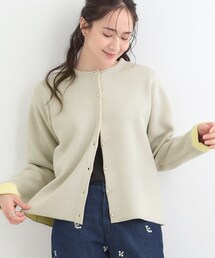 SHOO・LA・RUE（シューラルー）の「【洗濯機可/S-LL】明るい春カラー　品良くきまる 配色カーディガン（カーディガン/ボレロ）」