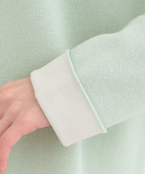 SHOO・LA・RUE（シューラルー）の「【洗濯機可/S-LL】品良くきまる ダブルフェイス 配色カーディガン（カーディガン/ボレロ・レディース・オフホワイト/ライトグリーン/ライトグレー・04/03/02/01）」の21枚目の写真