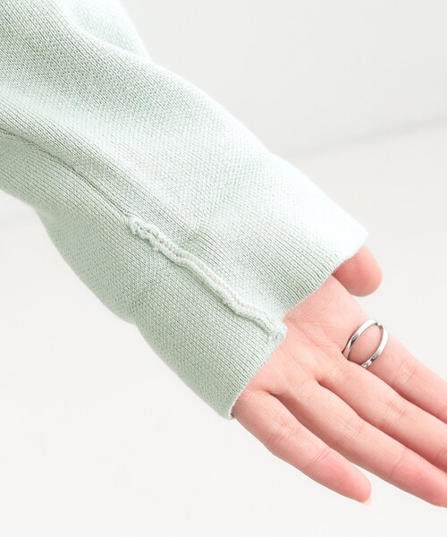 SHOO・LA・RUE（シューラルー）の「【洗濯機可/S-LL】品良くきまる ダブルフェイス 配色カーディガン（カーディガン/ボレロ・レディース・オフホワイト/ライトグリーン/ライトグレー・04/03/02/01）」の22枚目の写真