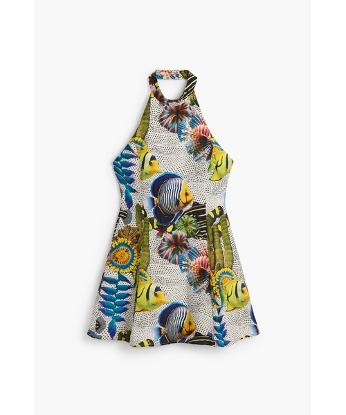 Desigual(デシグアル)の「【Desigual×Lacroix】マリンプリントホルターミニワンピ(ワンピース・レディース・ホワイト・XL/L/S/XS/M)」の4枚目の写真