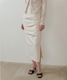 BATD LOTS SHIRRING SKIRT CREAM
